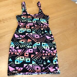 PINK Aztec Print Dress